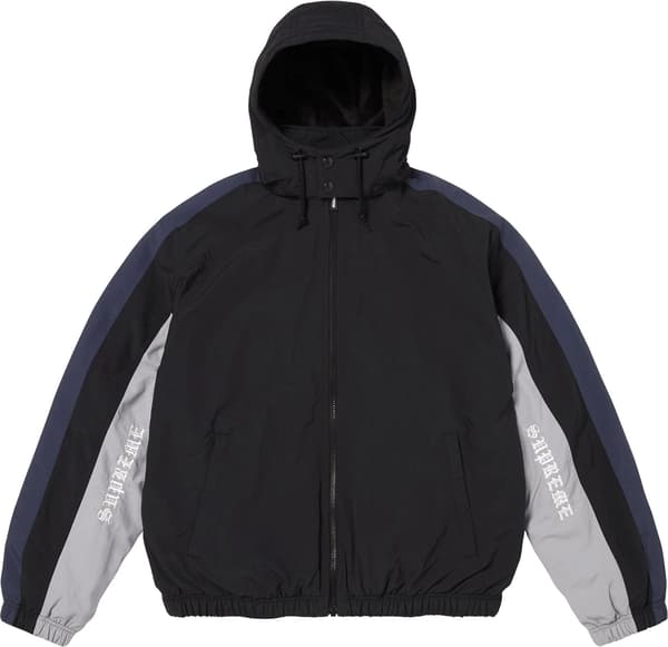 AOI Fleece Lined Track Jacket - Black (front)