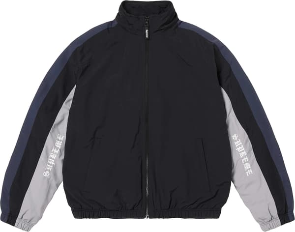 AOI Fleece Lined Track Jacket - Black (detail)