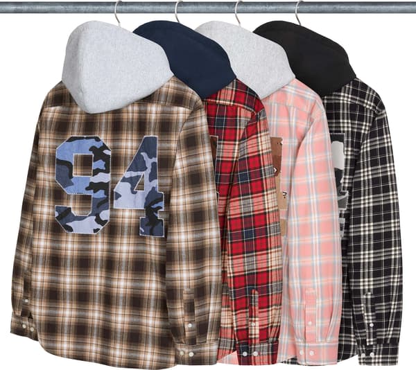 Appliqué Hooded Flannel Shirt - Group Shot
