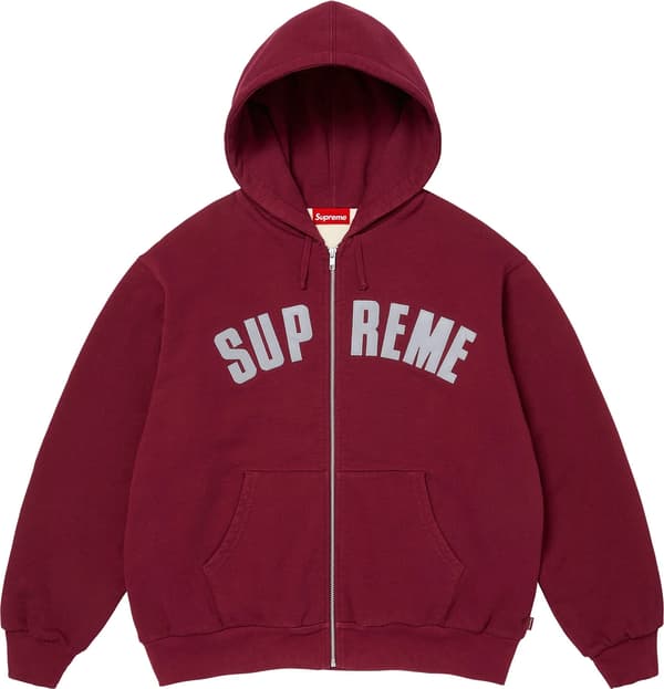 Arc Thermal Lined Zip Up Hooded Sweatshirt - Cardinal (front)