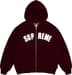Arc Thermal Lined Zip Up Hooded Sweatshirt - Cardinal (detail)
