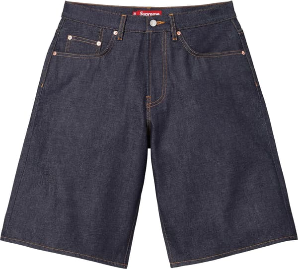 Baggy Selvedge Denim Short - Rigid Indigo (front)