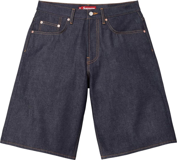 Baggy Selvedge Denim Short - Rigid Indigo (front)