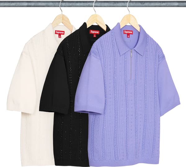 Beaded Zip Polo - Group Shot