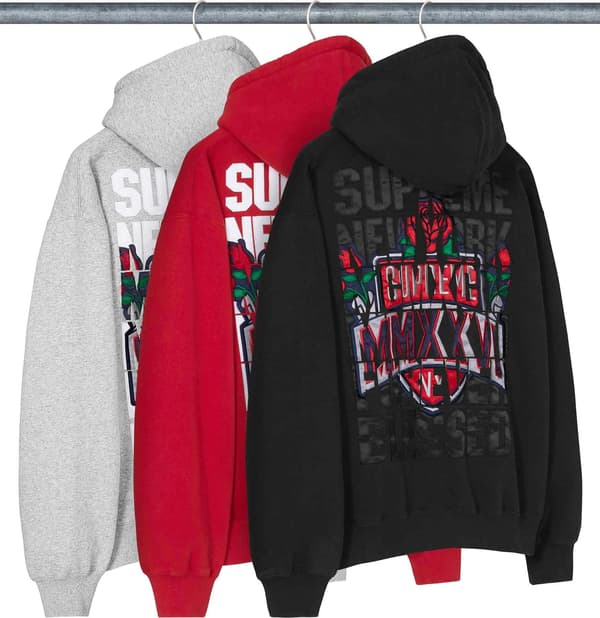 Blessed Appliqué Zip Up Hooded Sweatshirt - Group Shot