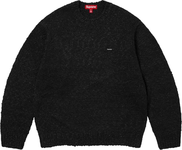 Bouclé Small Box Sweater - Black (front)