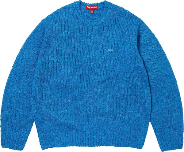 Bouclé Small Box Sweater - Blue (front)