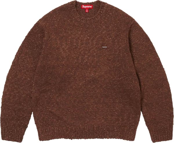 Bouclé Small Box Sweater - Brown (front)