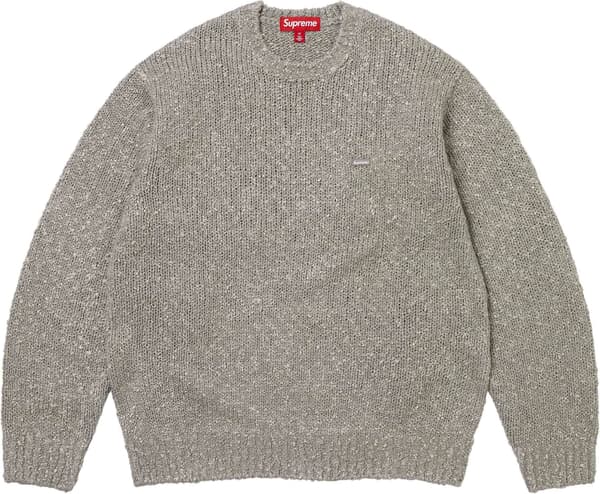 Bouclé Small Box Sweater - Grey (front)