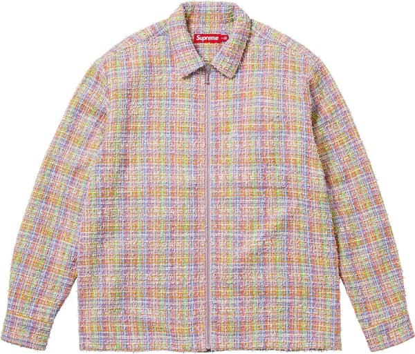Bouclé Zip Up Shirt - Multicolor (front)