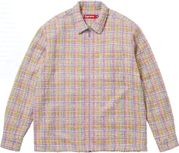 Bouclé Zip Up Shirt - Multicolor (front)