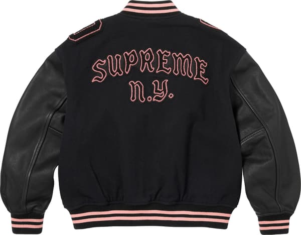 Captains Varsity Jacket - Black (detail)