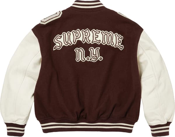 Captains Varsity Jacket - Brown (detail)