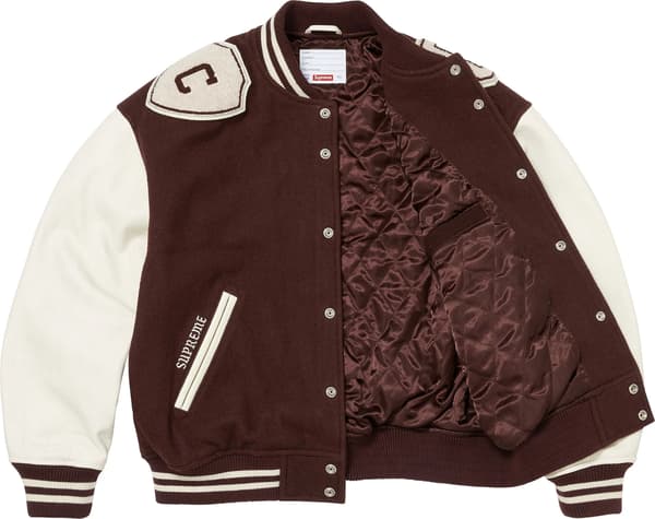 Captains Varsity Jacket - Brown (detail)