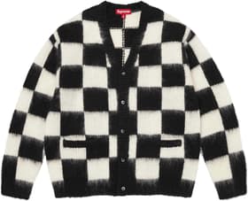 Checkerboard Cardigan Black
