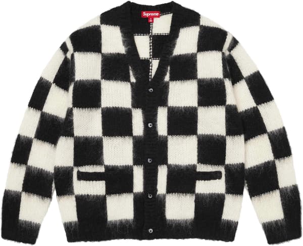 Checkerboard Cardigan - Black (front)