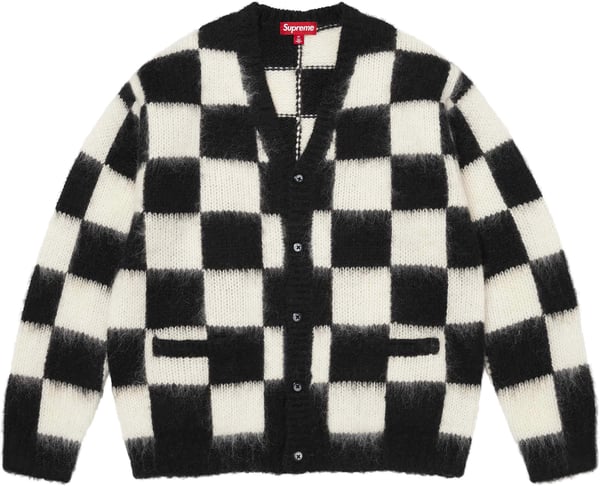 Checkerboard Cardigan - Black (front)