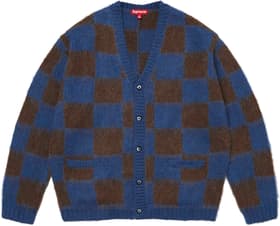 Checkerboard Cardigan Blue