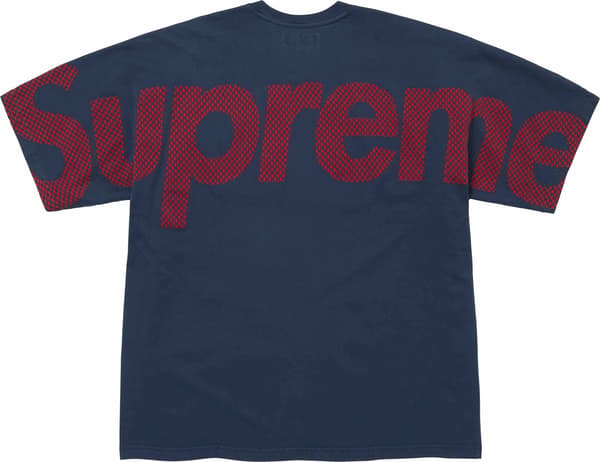 Checkerboard Intarsia S/S Top - Navy (detail)