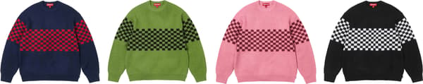 Checkerboard Pilled Sweater - Group Shot