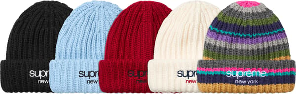 Classic Logo Chunky Ribbed Beanie - Group Shot