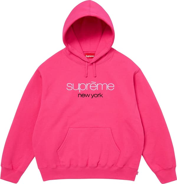 Classic Logo Hooded Sweatshirt - Bright Fuchsia (front)