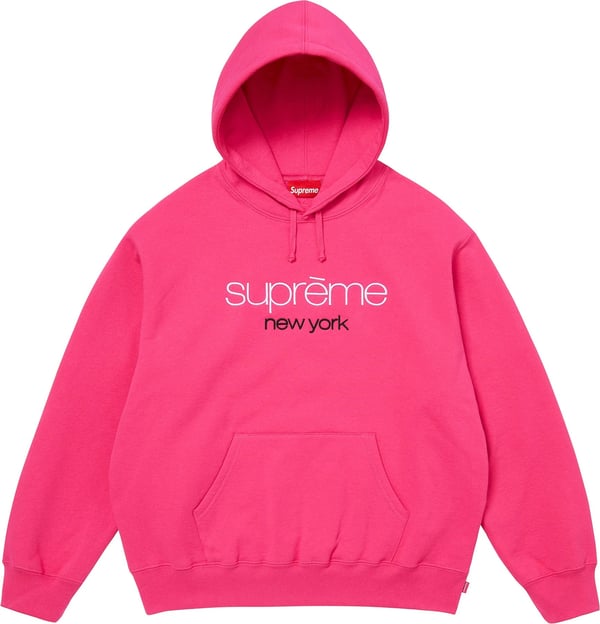 Classic Logo Hooded Sweatshirt - Bright Fuchsia (front)