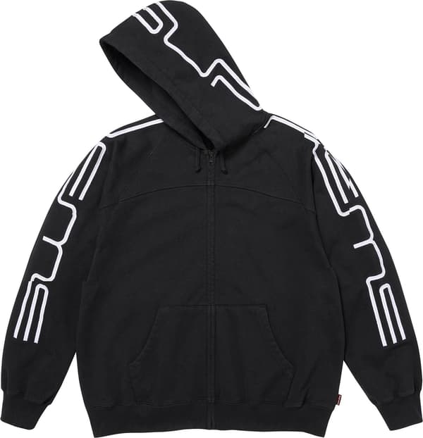 Connect Zip Up Hooded Sweatshirt - Black (front)