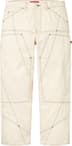 Contrast Stitch Double Knee Painter Jean - Natural (front)