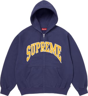 Cracked Raglan Zip Up Hooded Sweatshirt Washed Navy