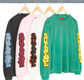Cracked Sleeve L/S Top Washed Black
