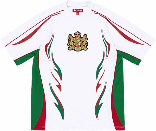 Crest Soccer Jersey - White (front)