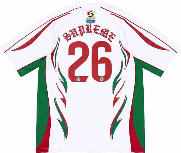 Crest Soccer Jersey - White (detail)