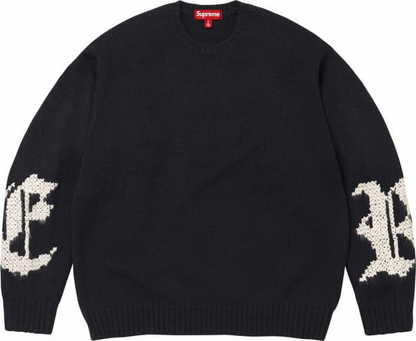 Cross Stitch Logo Sweater - Black (front)