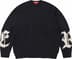 Cross Stitch Logo Sweater - Black (front)
