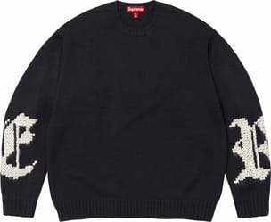 Cross Stitch Logo Sweater Black