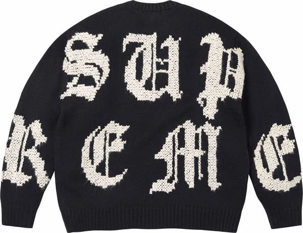 Cross Stitch Logo Sweater - Black (detail)