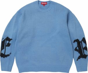 Cross Stitch Logo Sweater Blue