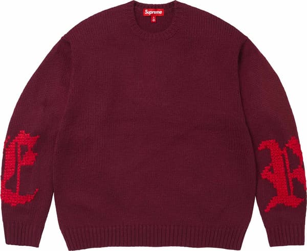 Cross Stitch Logo Sweater - Burgundy (front)