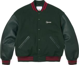 Cross Varsity Jacket Dark Green