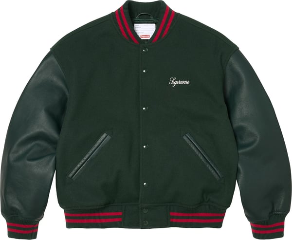 Cross Varsity Jacket - Dark Green (front)