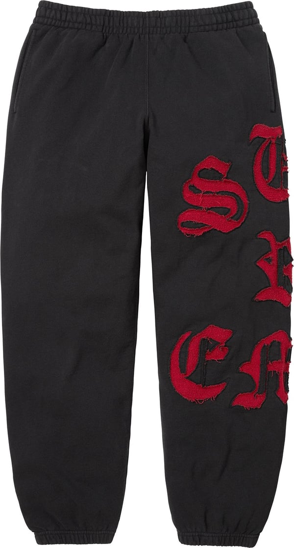 Cut Out Sweatpant - Black (front)