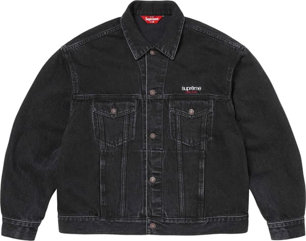 Denim Trucker Jacket - Black (front)