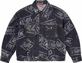 Denim Trucker Jacket License Plate