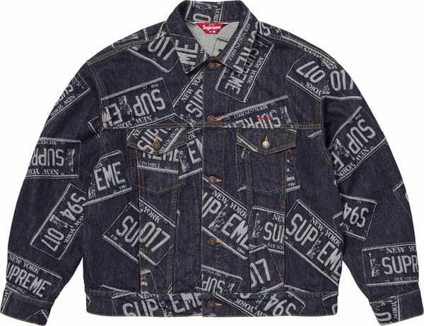 Denim Trucker Jacket - License Plate (front)