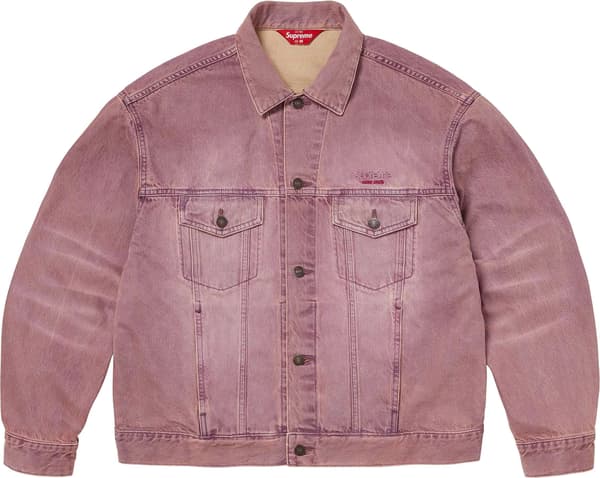 Denim Trucker Jacket - Overdyed Purple (front)