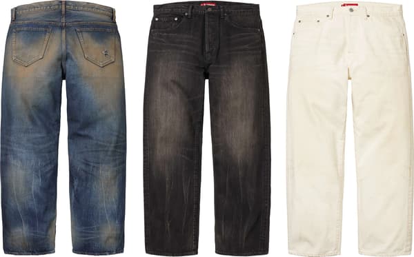 Distressed Loose Fit Selvedge Jean - Group Shot