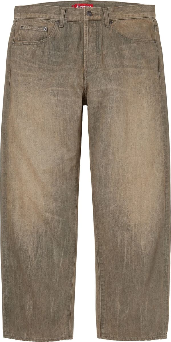 Distressed Loose Fit Selvedge Jean - Washed Grey (front)