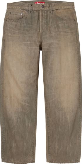 Distressed Loose Fit Selvedge Jean Washed Grey