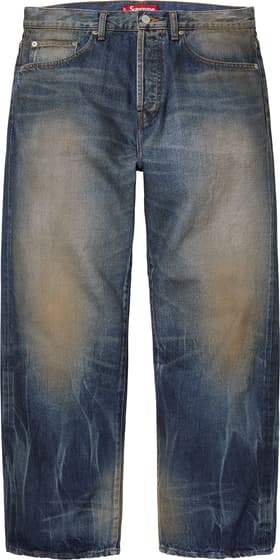 Distressed Loose Fit Selvedge Jean Washed Indigo